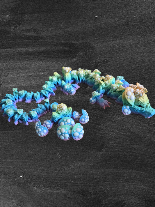 Large articulated Flexy Mushroom Dragon